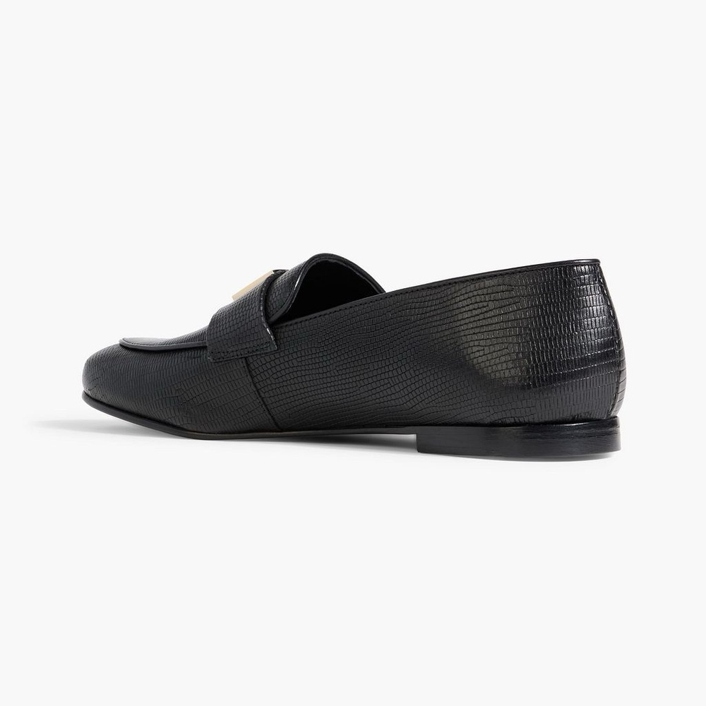 New Anine Bing Corrine Loafers Black Mini Embossed Size EU40 - Picture 4 of 7